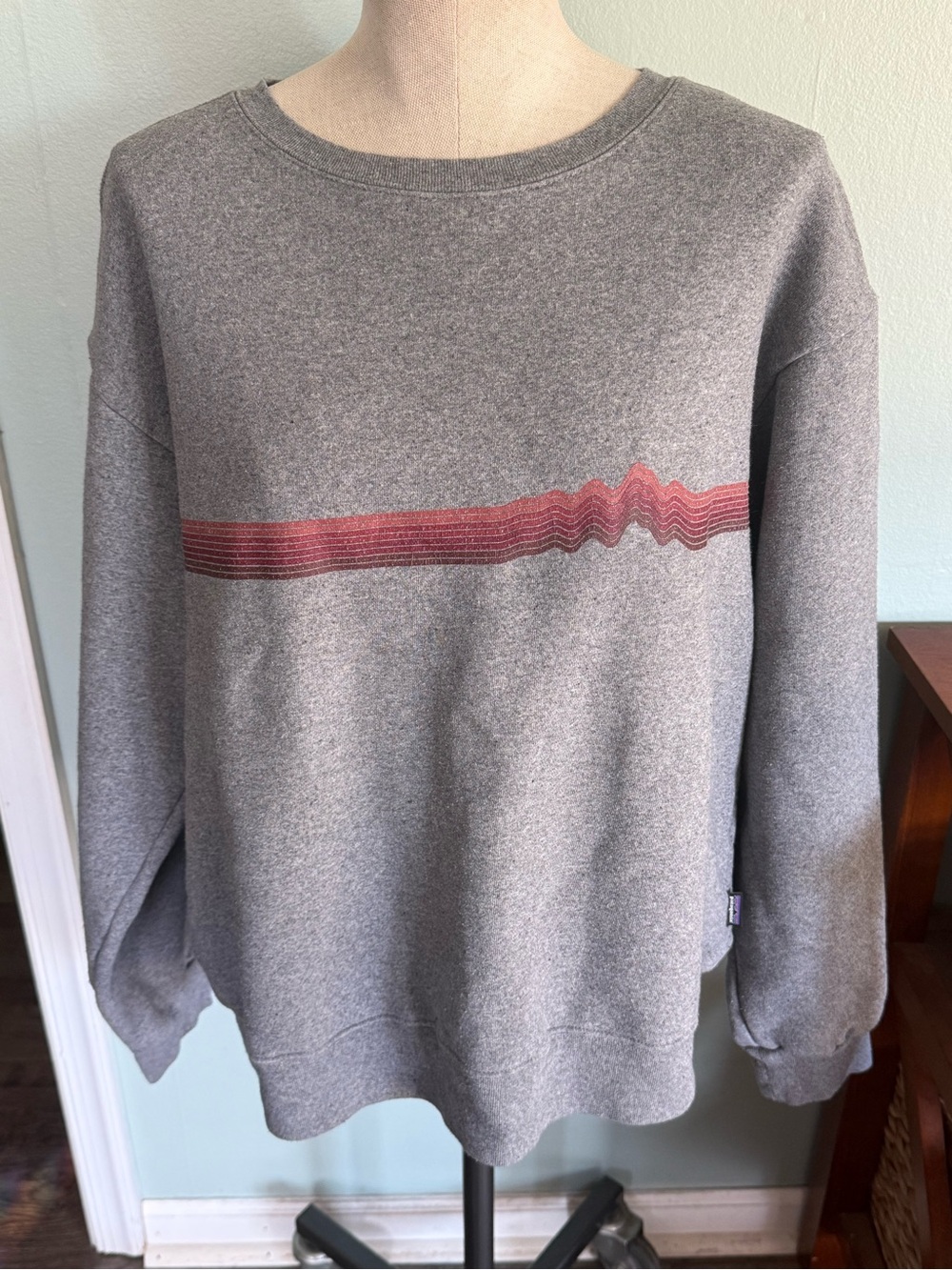 Patagonia Heather Grey Uprisal Crewneck Sweater Regular Fit Size XL
